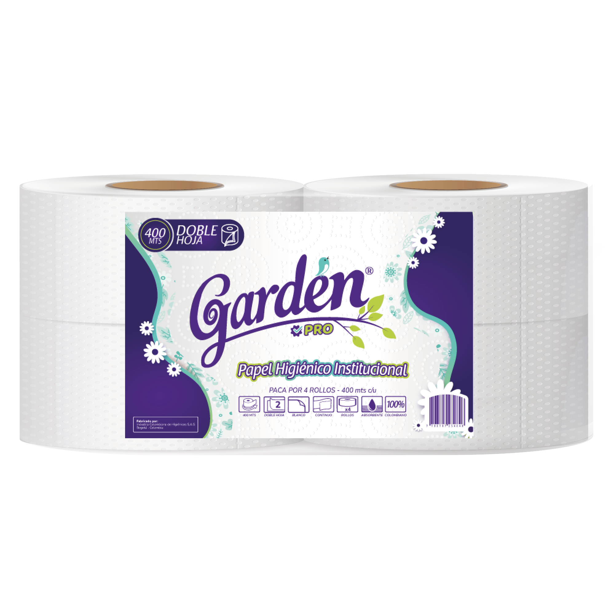 Papel higienico Blanco- 400mts